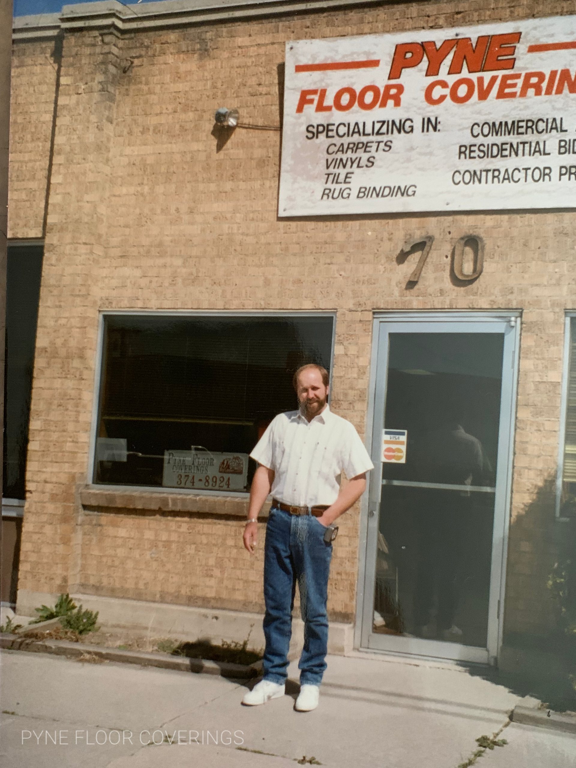 Jeff Pyne outside the old Provo shop